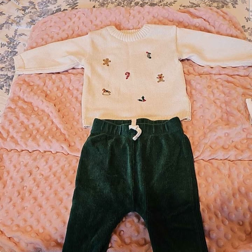 Baby Girl Carters Sweaters Bundle And PJ Set